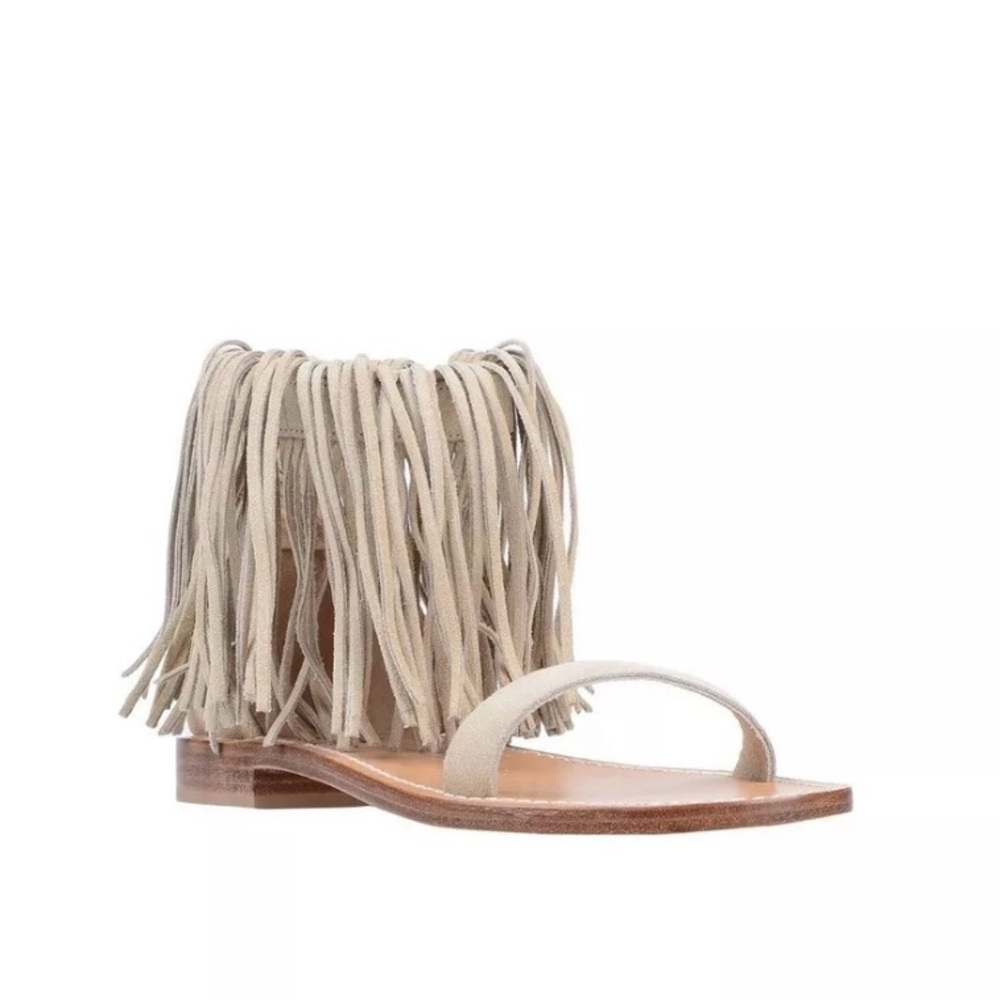 Twin Set Suede Tan Fridge Flat Sandals Size 9/40